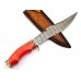 Damascus handmade Bowie knife Hunting Knive D2 Steel Sharped Blade With Free Leather Sheath